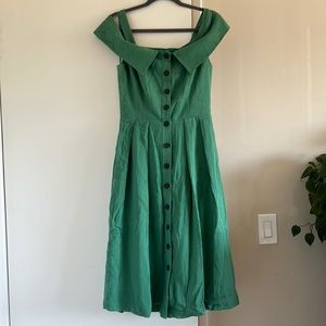 Anthropology Adeline Rae green dress